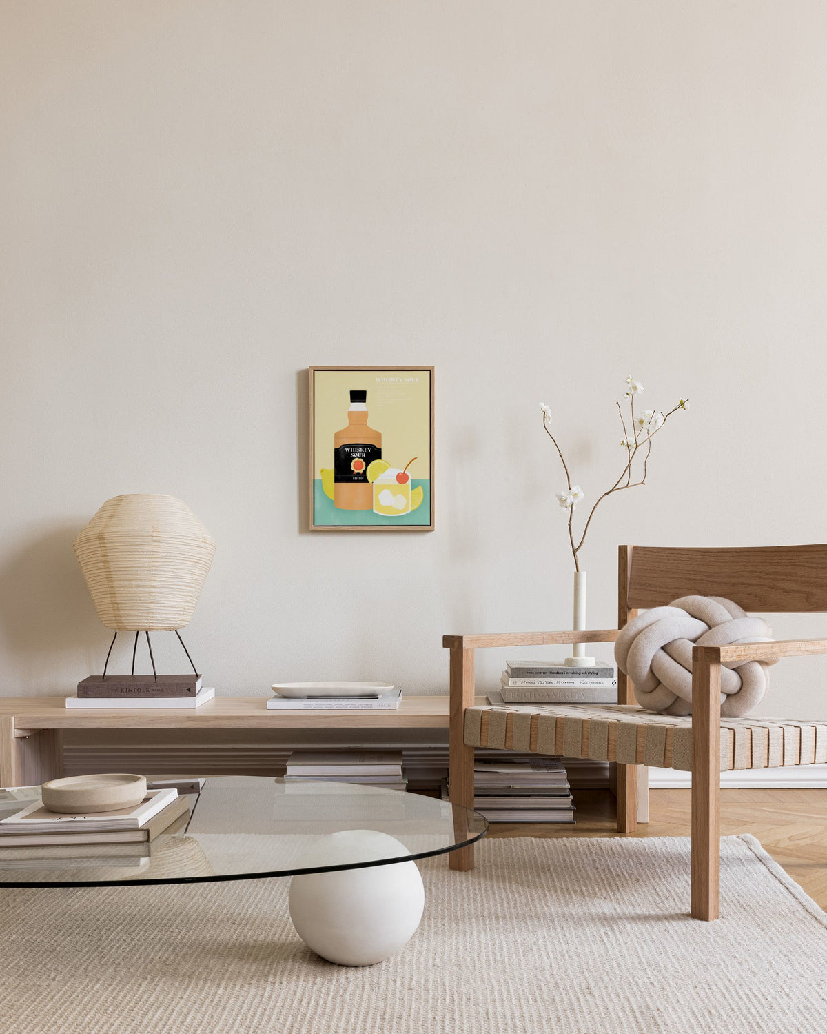 Whiskey Sour Illustration Canvas print