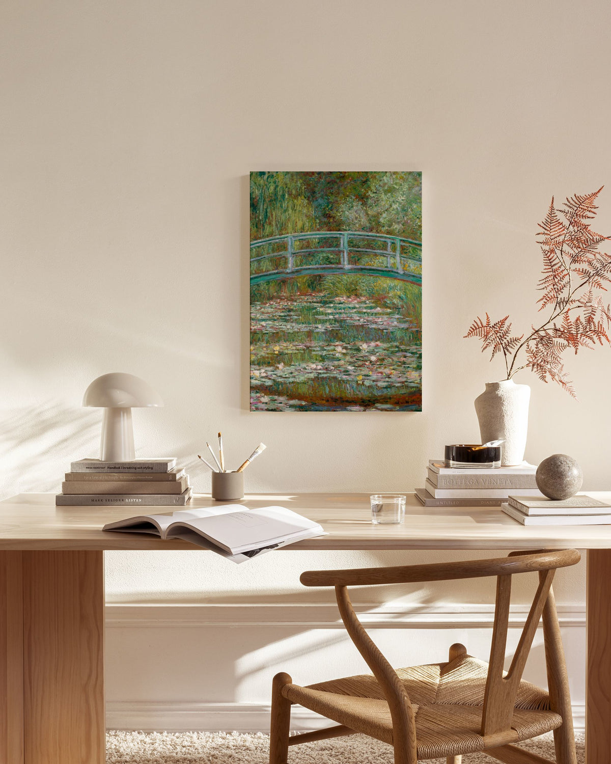 Monet - Bridge over a Pond of Water Lilies Canvas print