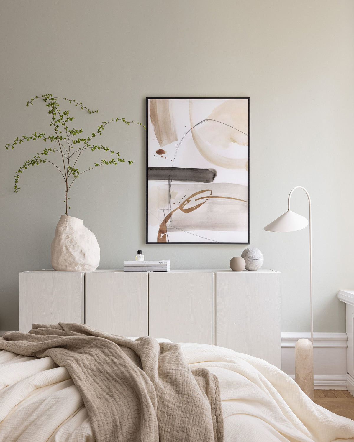Beige Watercolor No2 Canvas print