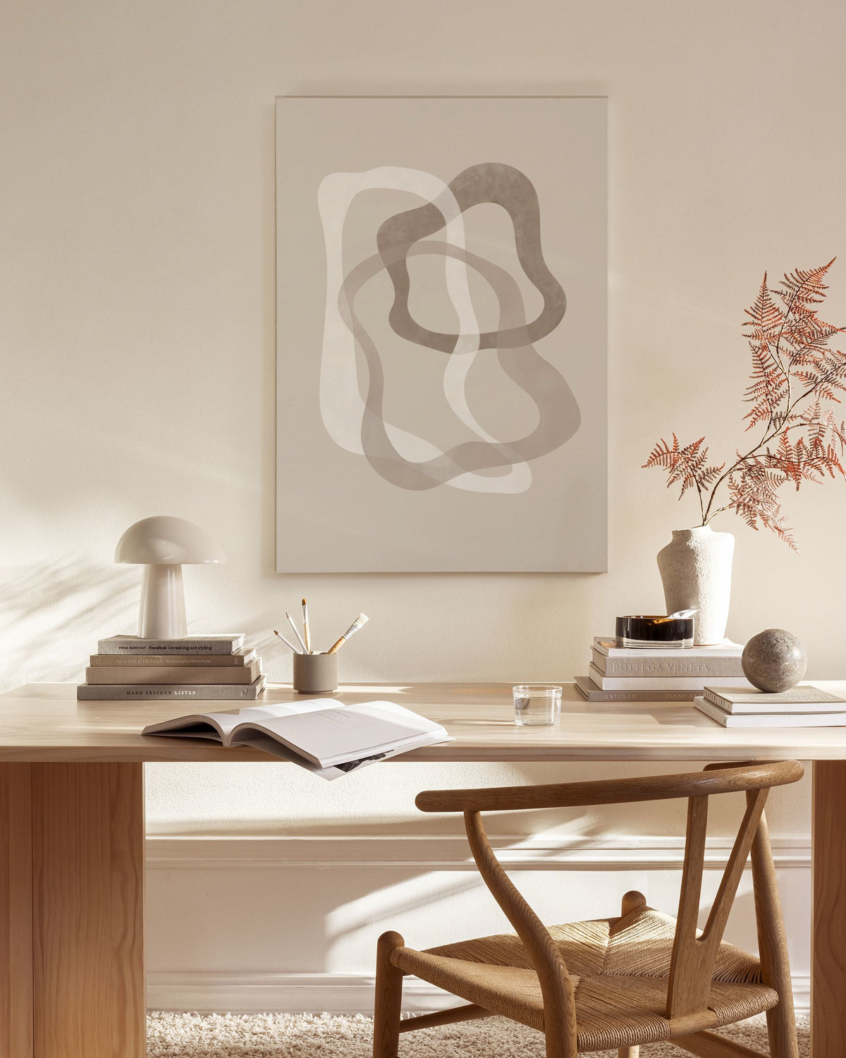 Abstract Brown Shapes No2 Canvas print