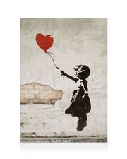 Girl With Love Balloon, Canvas print