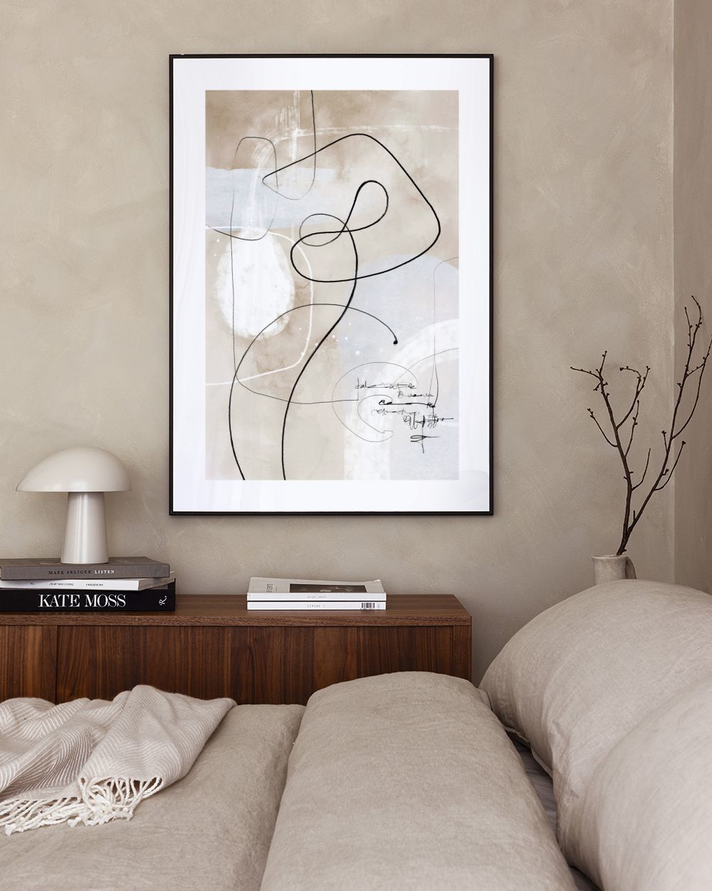 Soft Abstract Lines No1 Print