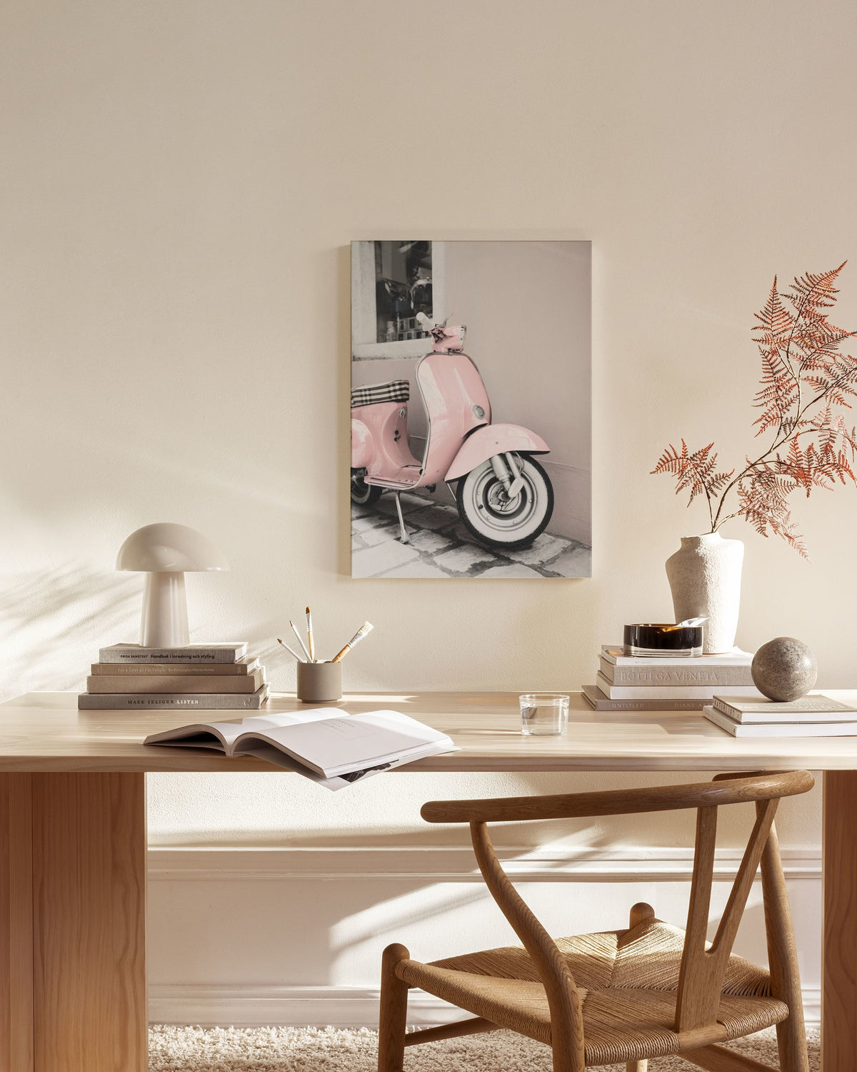 Pink Scooter Canvas print