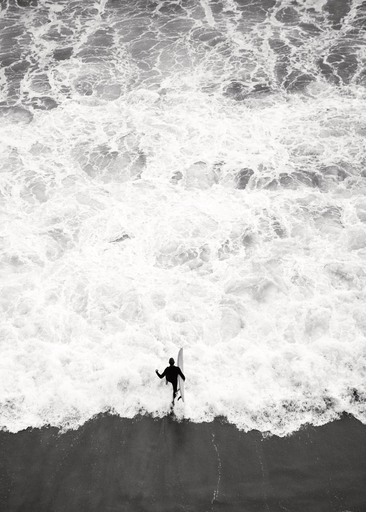 Running Into Ocean Print