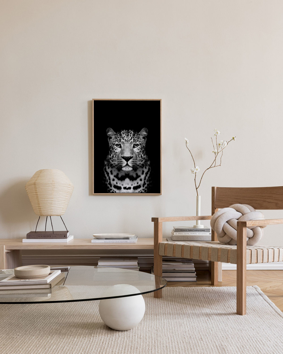 Leopard B&W Canvas print