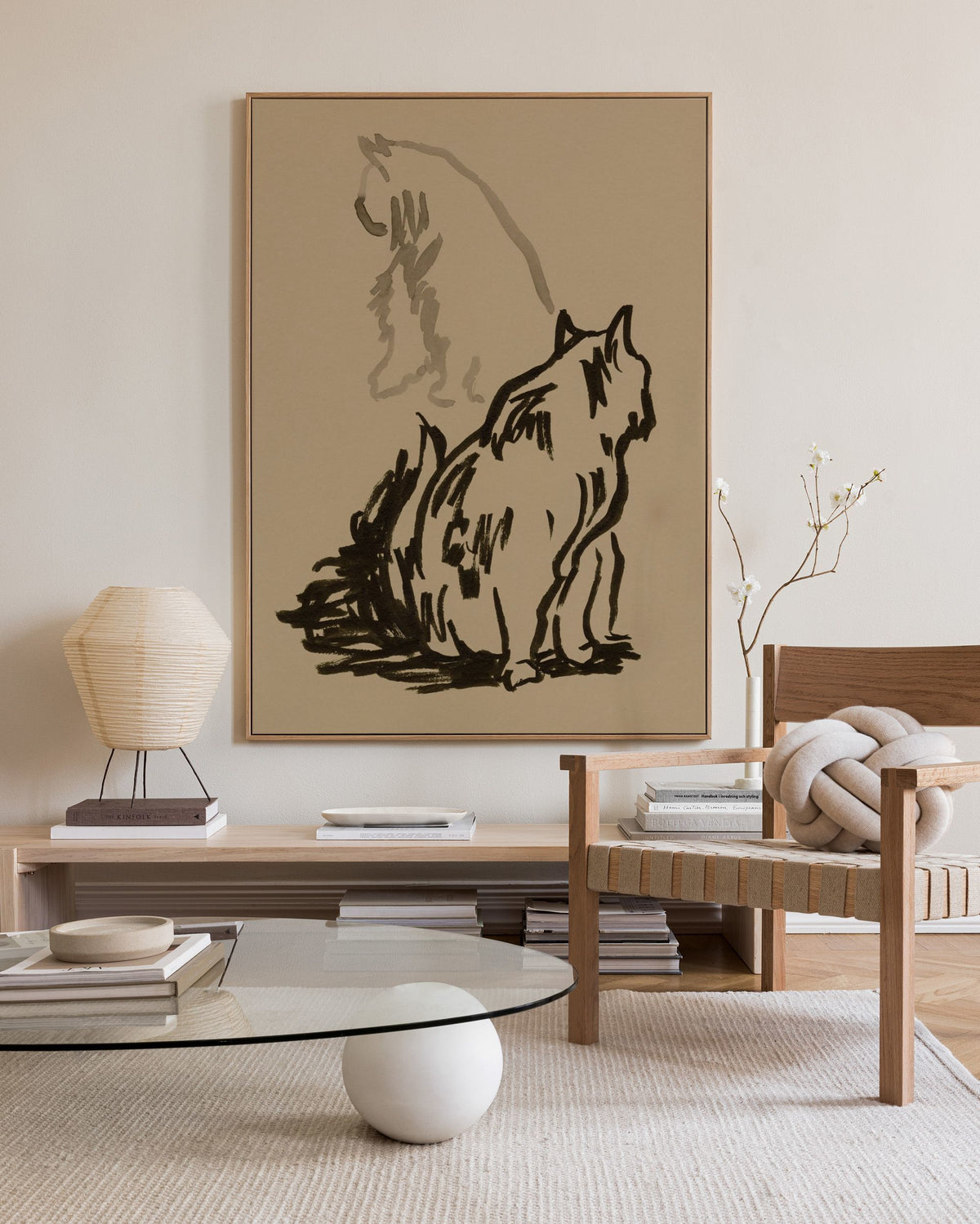 Study of Cat Canvas print