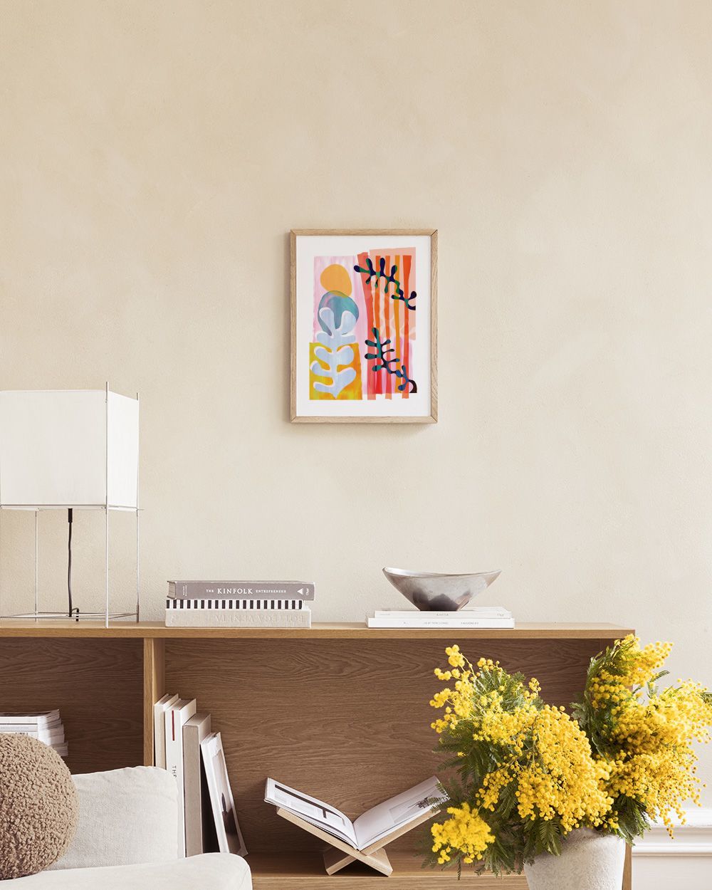 Colourful Abstract Seaweed Leaf Print