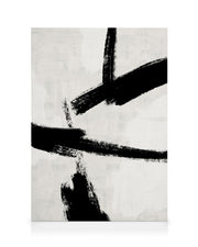 Black Brush Strokes No2 Canvas print