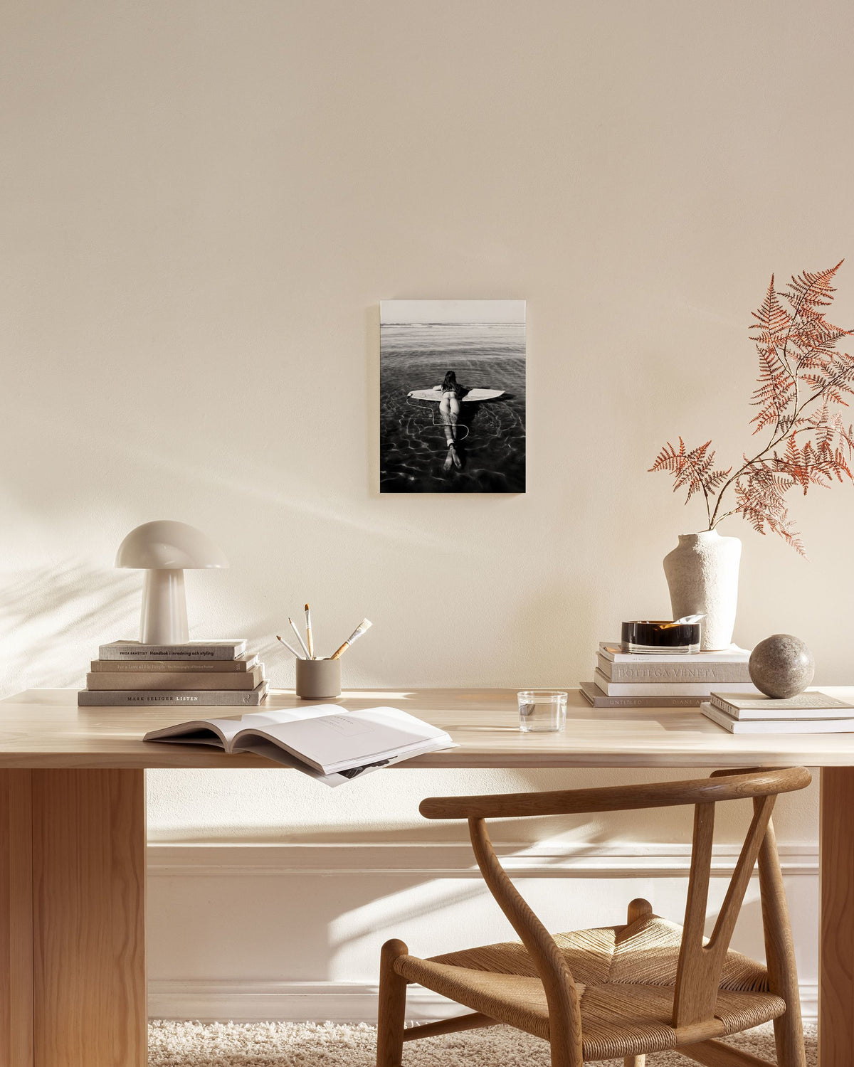 Floating on Surfboard Canvas print
