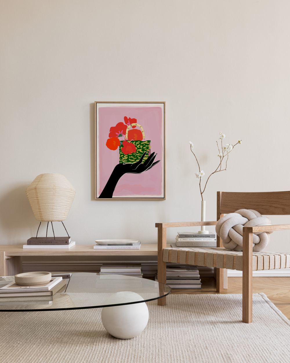 Rachel Joanis - Poppies in Handbag Canvas print