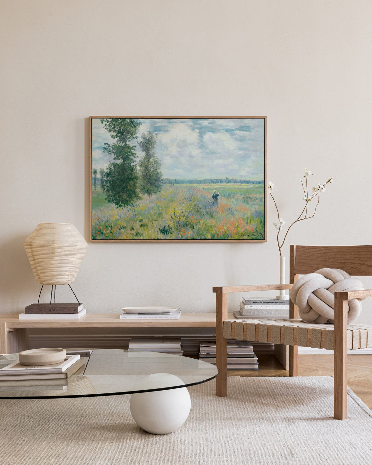 Monet - Poppy Fields near Argenteuil Canvas print