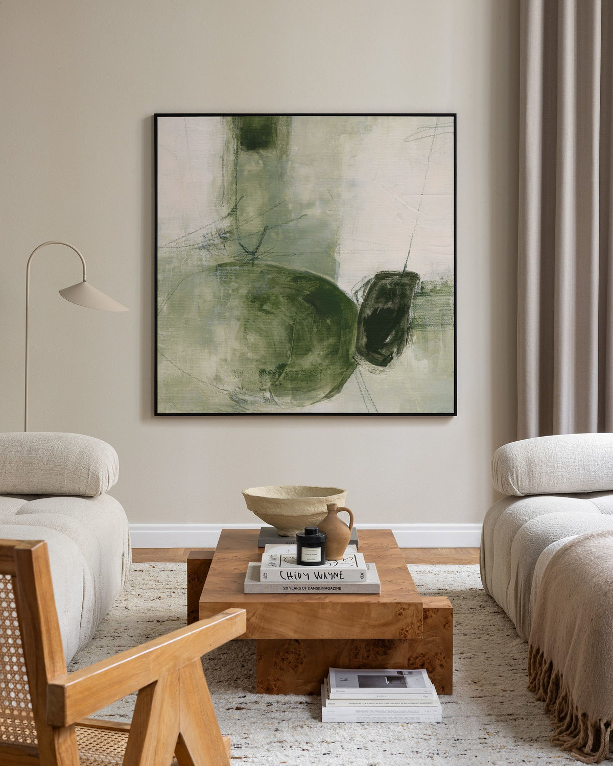 Contemporary Greens No1 Canvas print