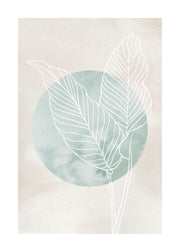 Calathea Line Drawing Print