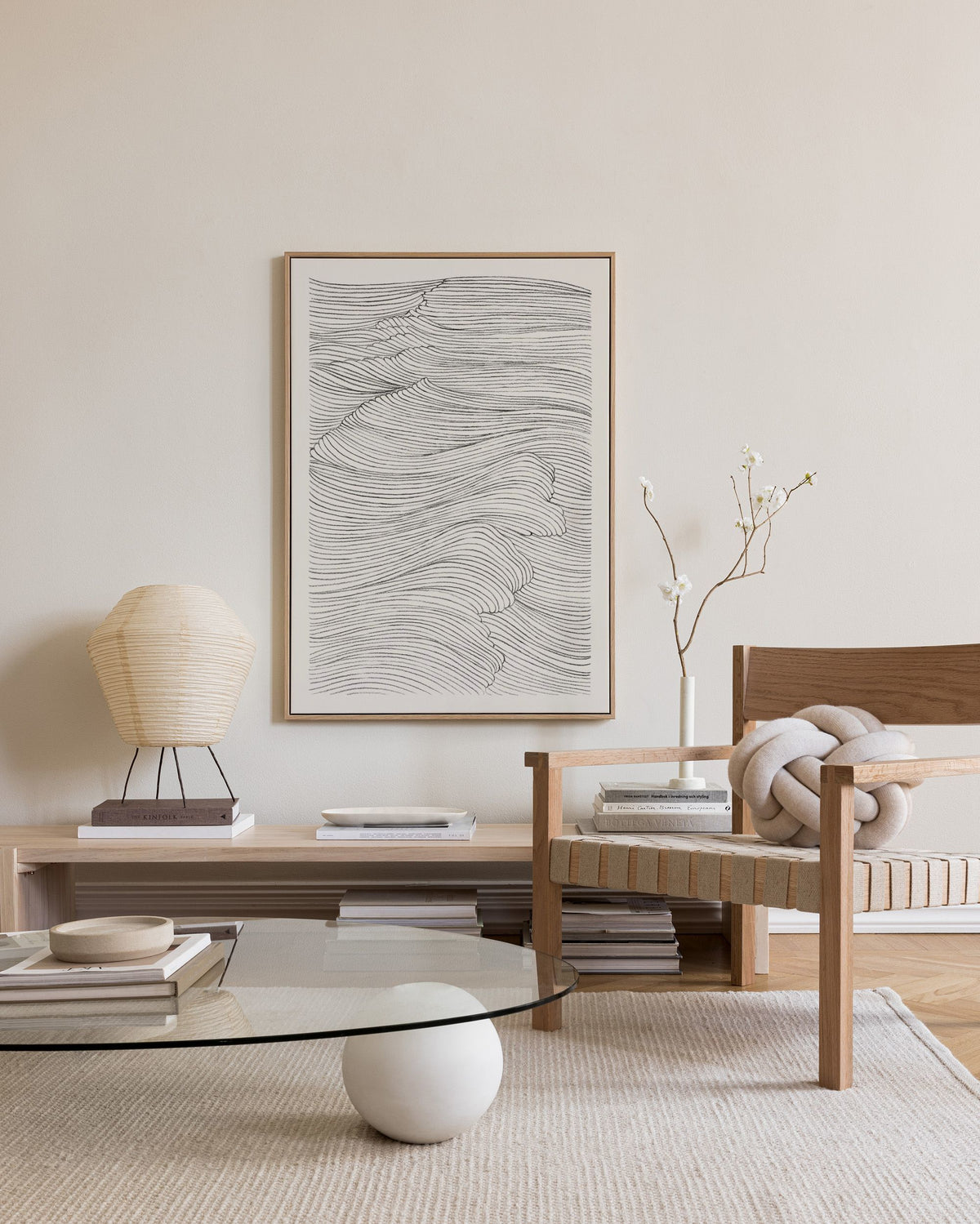 Waves in Line Canvas