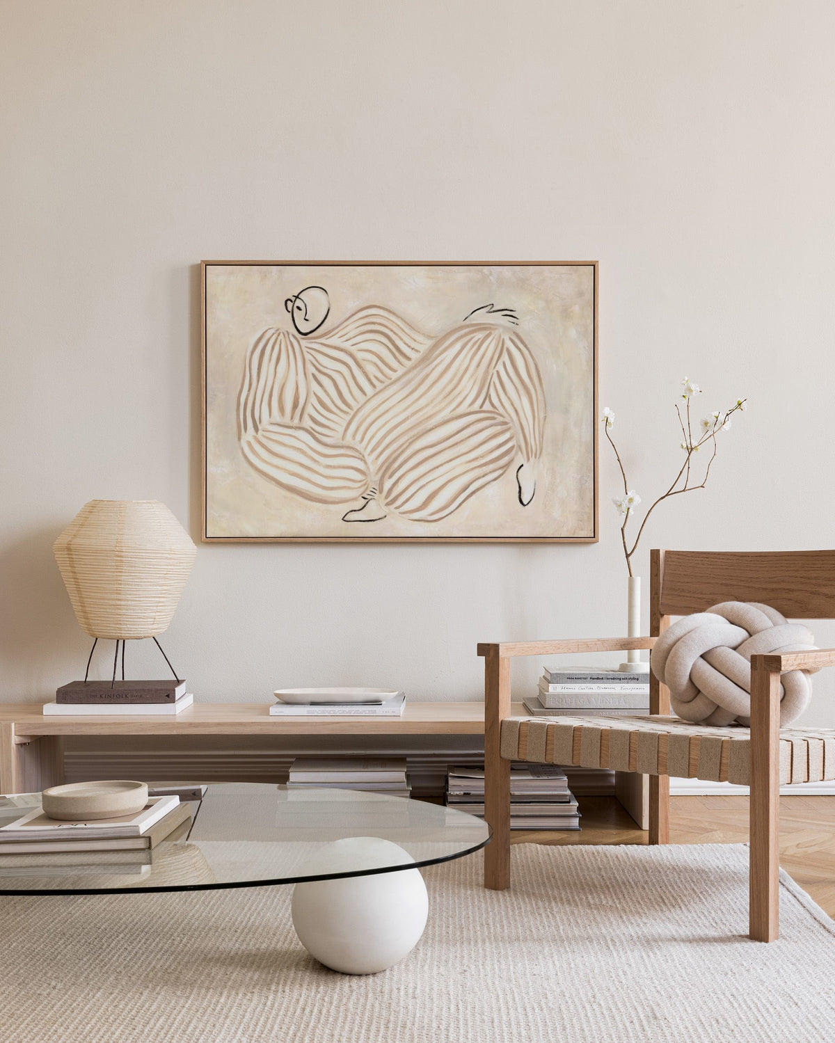 Figure in Beige Canvas print