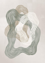 Abstract Green Lines Print