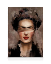 Kahlo in Beige Canvas print