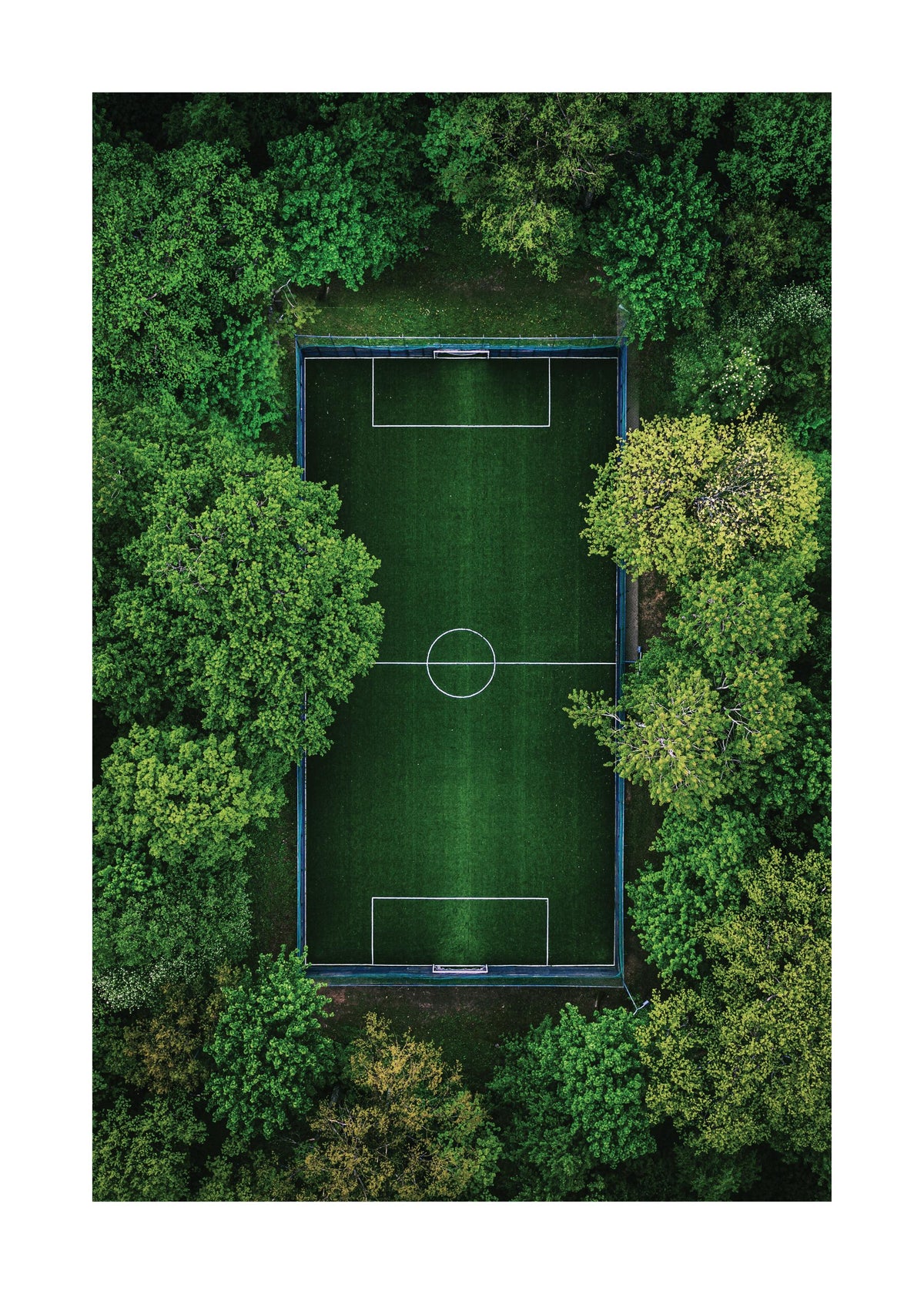 Green Soccer Pitch Print