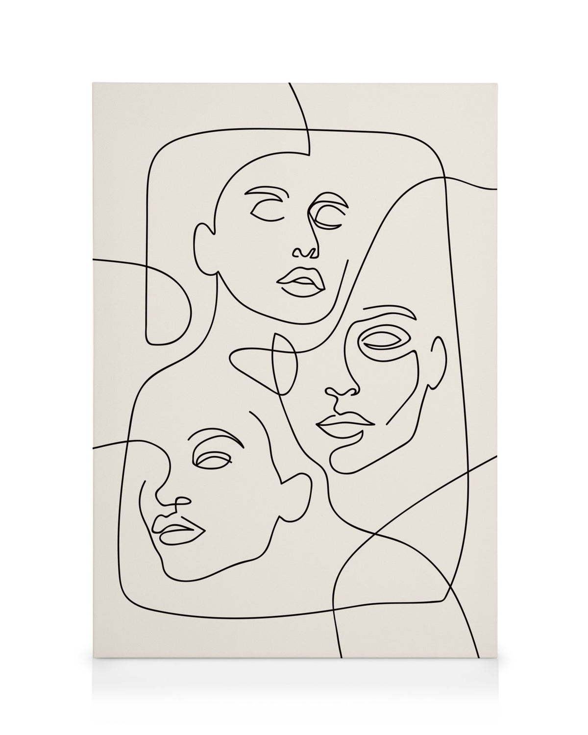 The Three Faces Line Art Canvas print