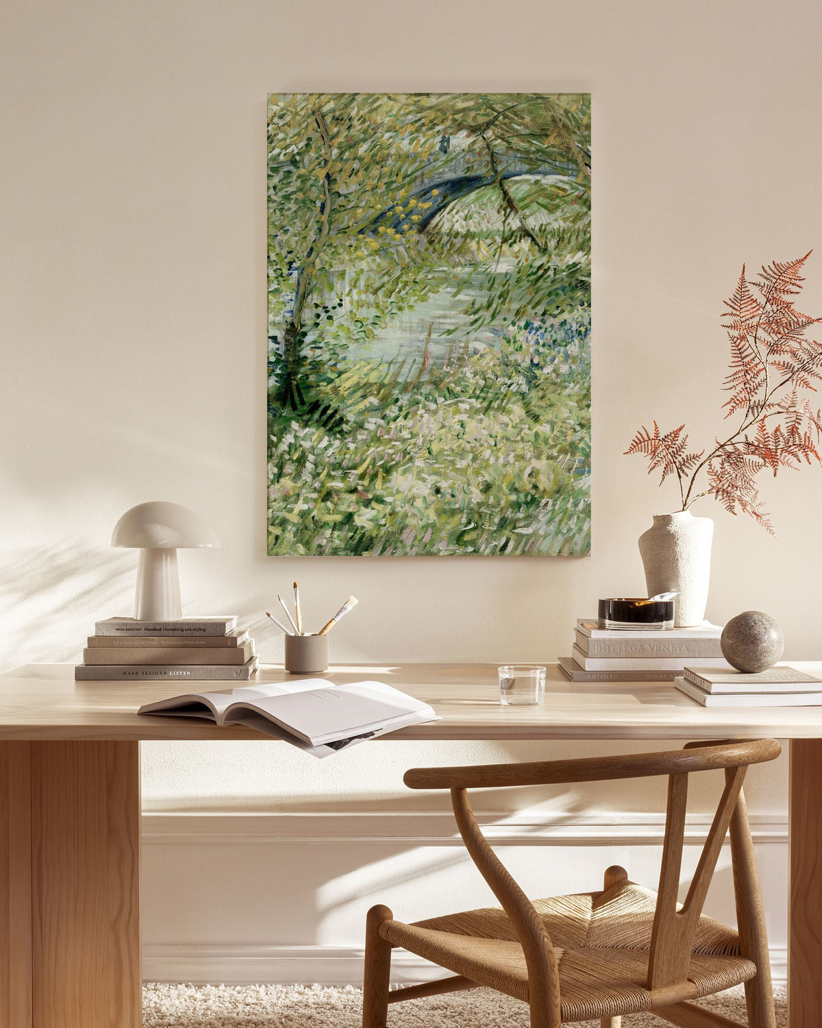 Van Gogh - River Bank in Springtime Canvas print