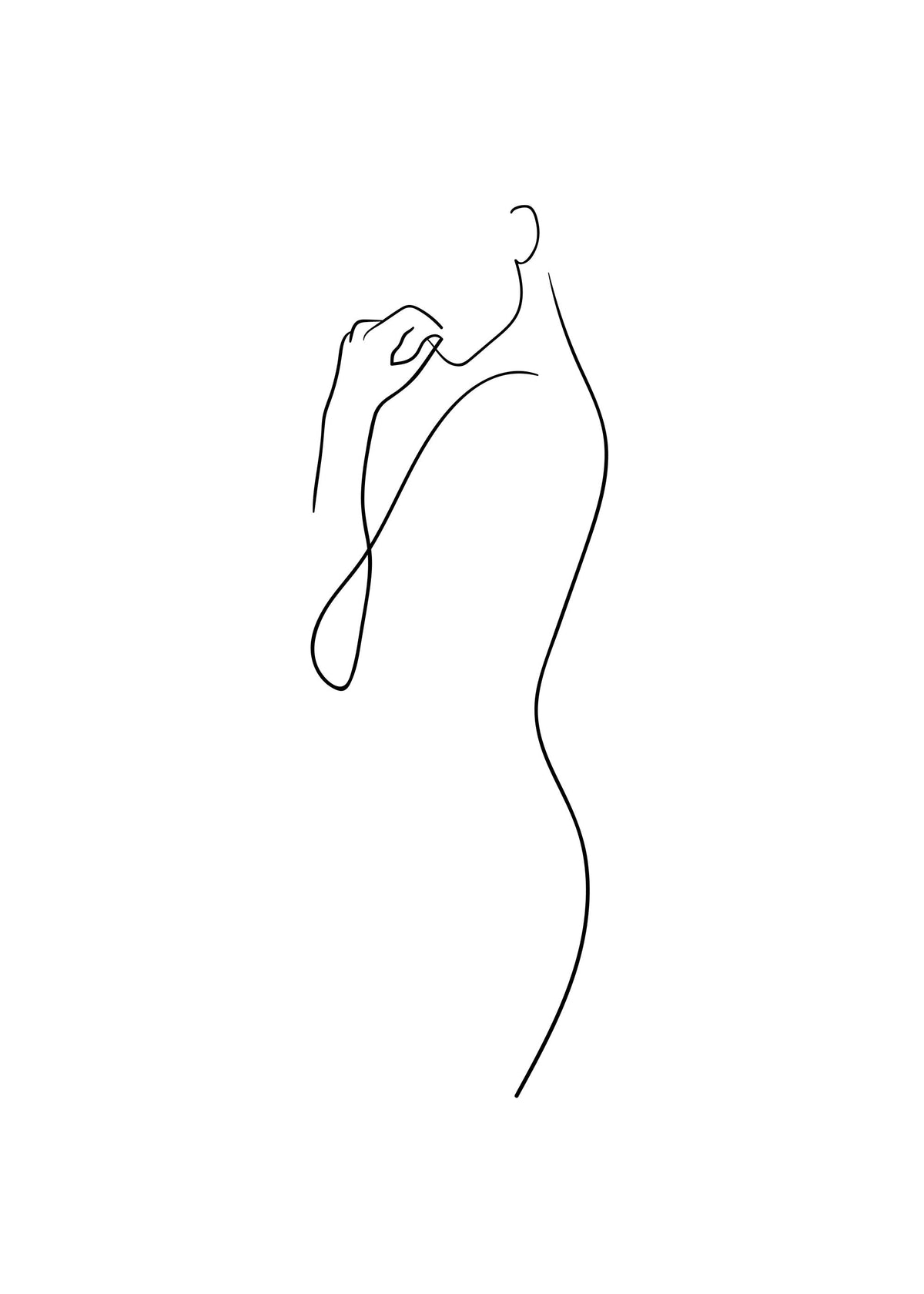 Curve Line Art Print