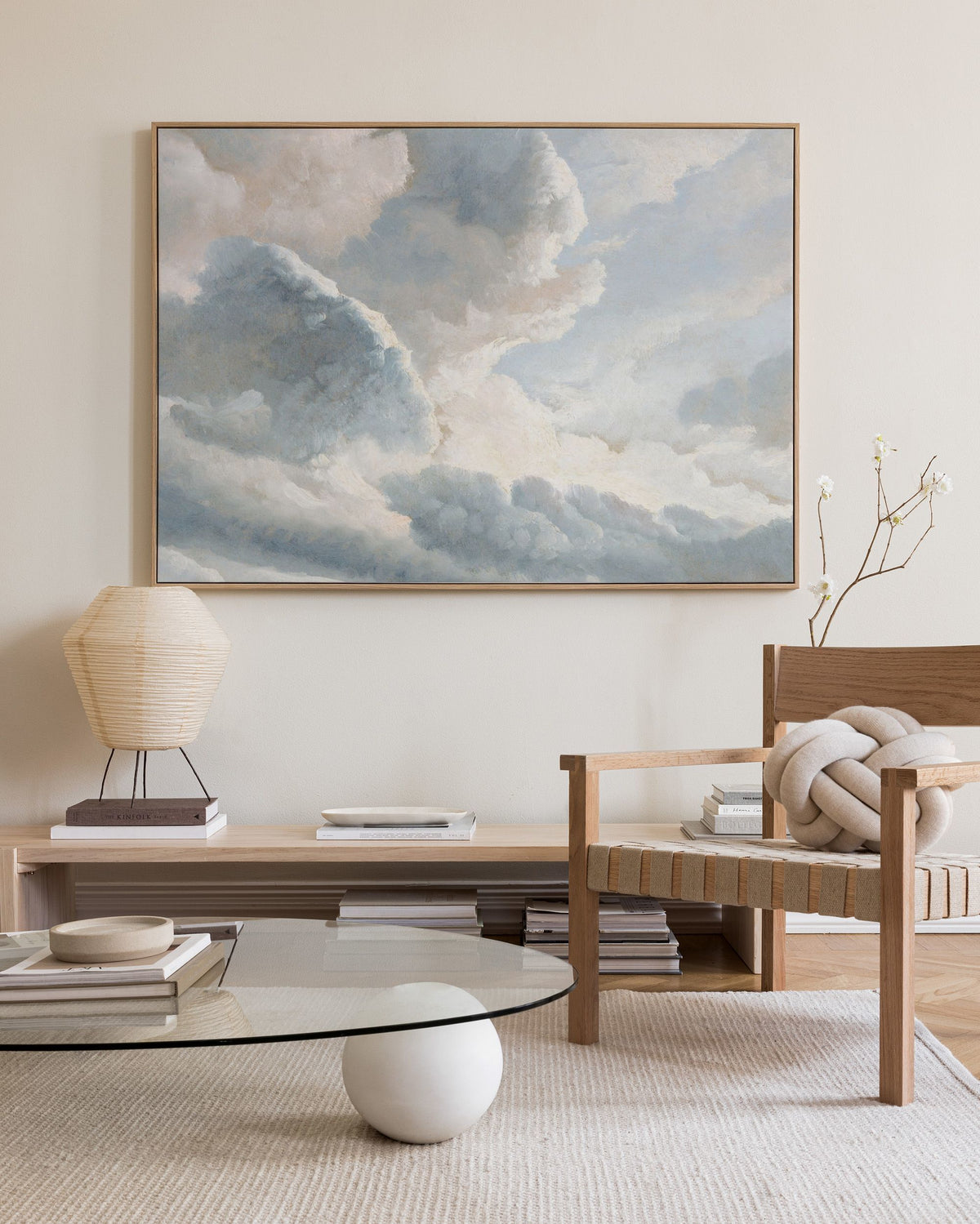 Simon Denis - Study of Clouds with a Sunset near Rome Canvas print