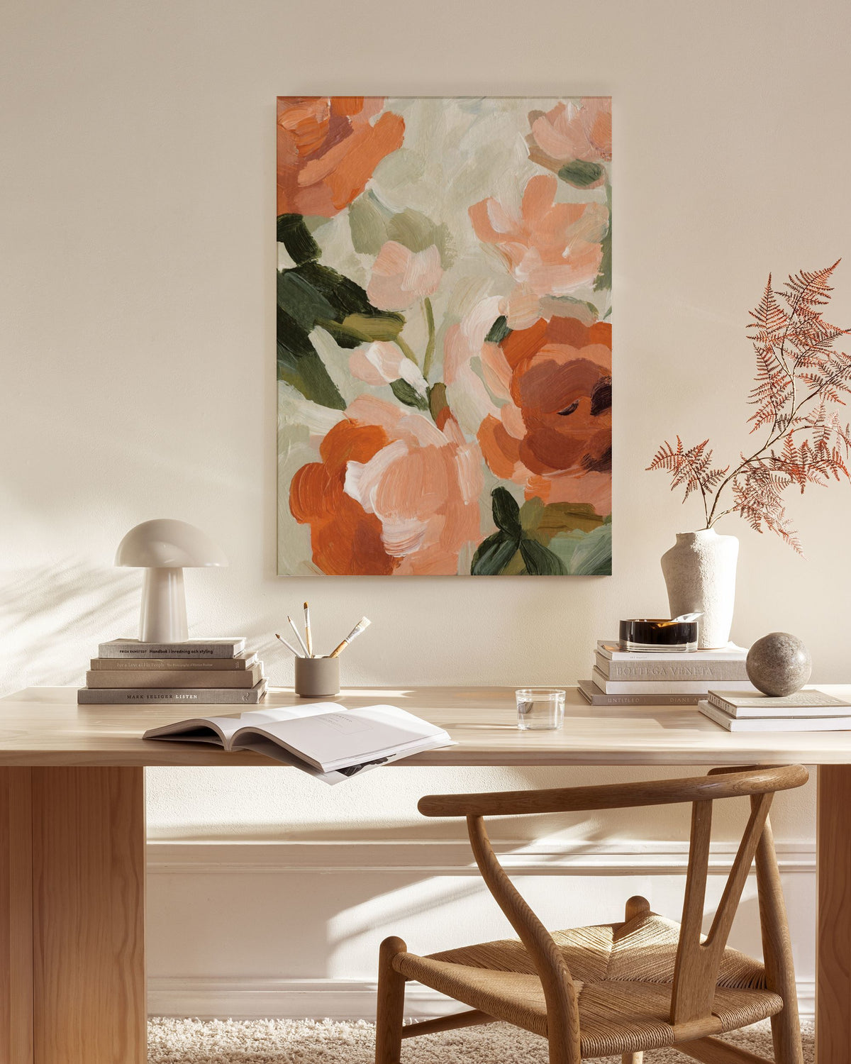 Soft Rustic Florals No2 Canvas print