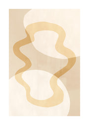 Abstract Yellow Shapes No2 Print