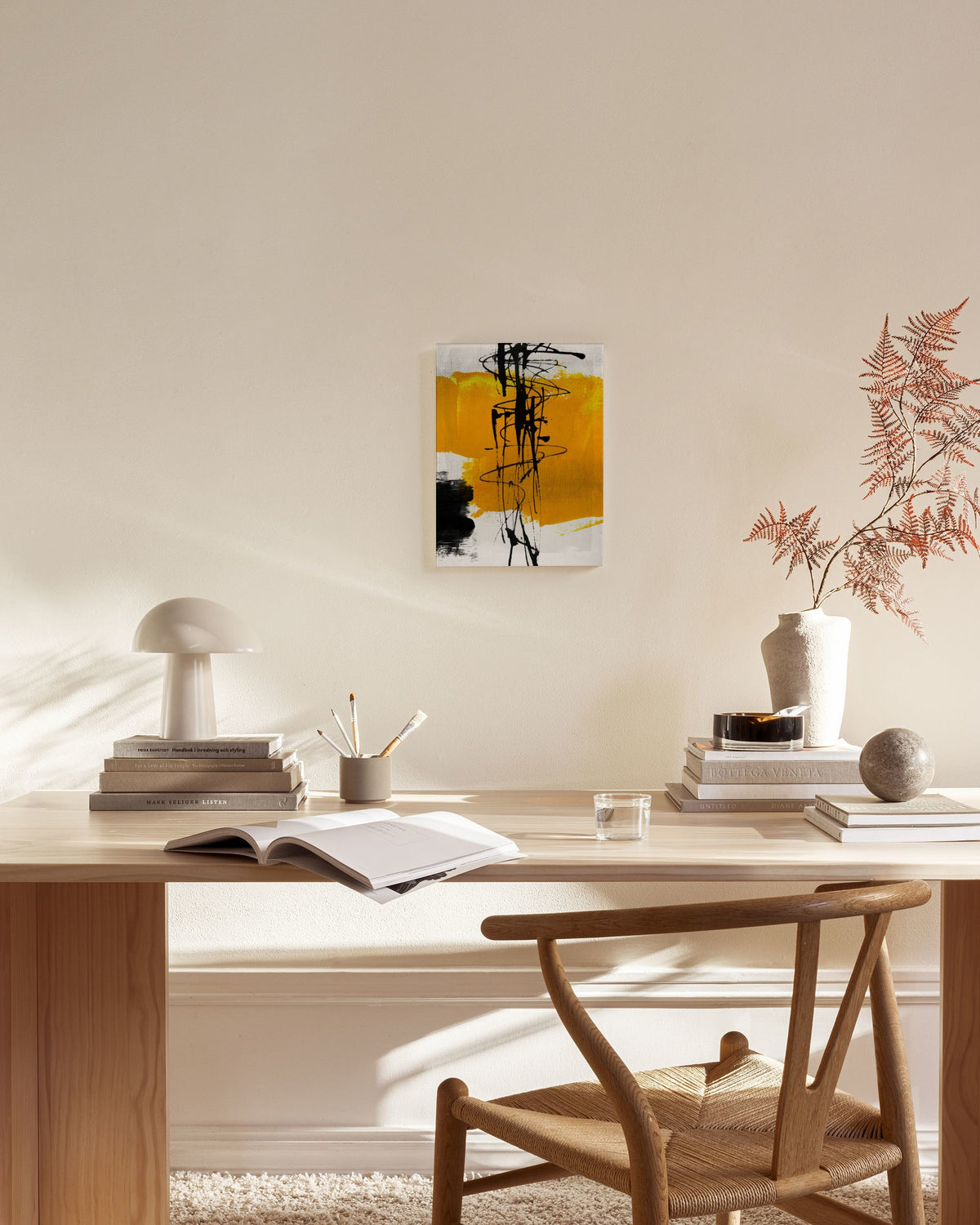Yellow Abstract No1 Canvas print