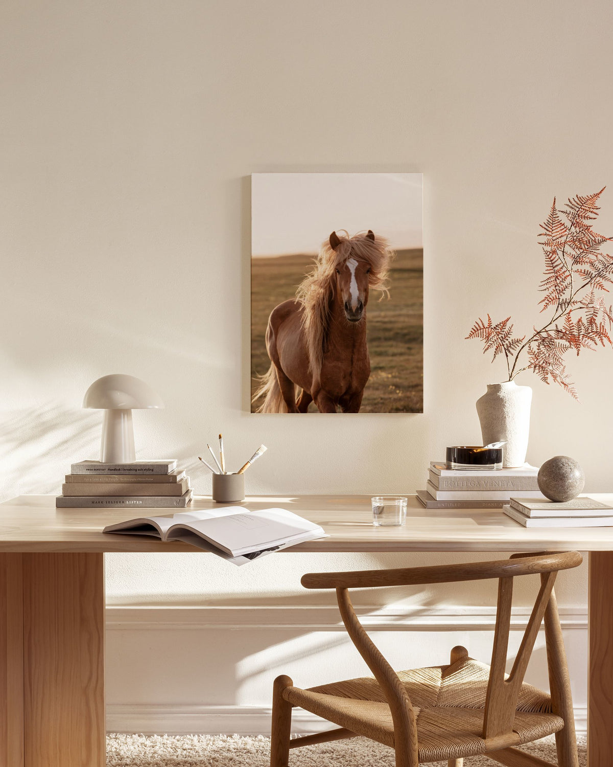 Golden Horse Canvas print