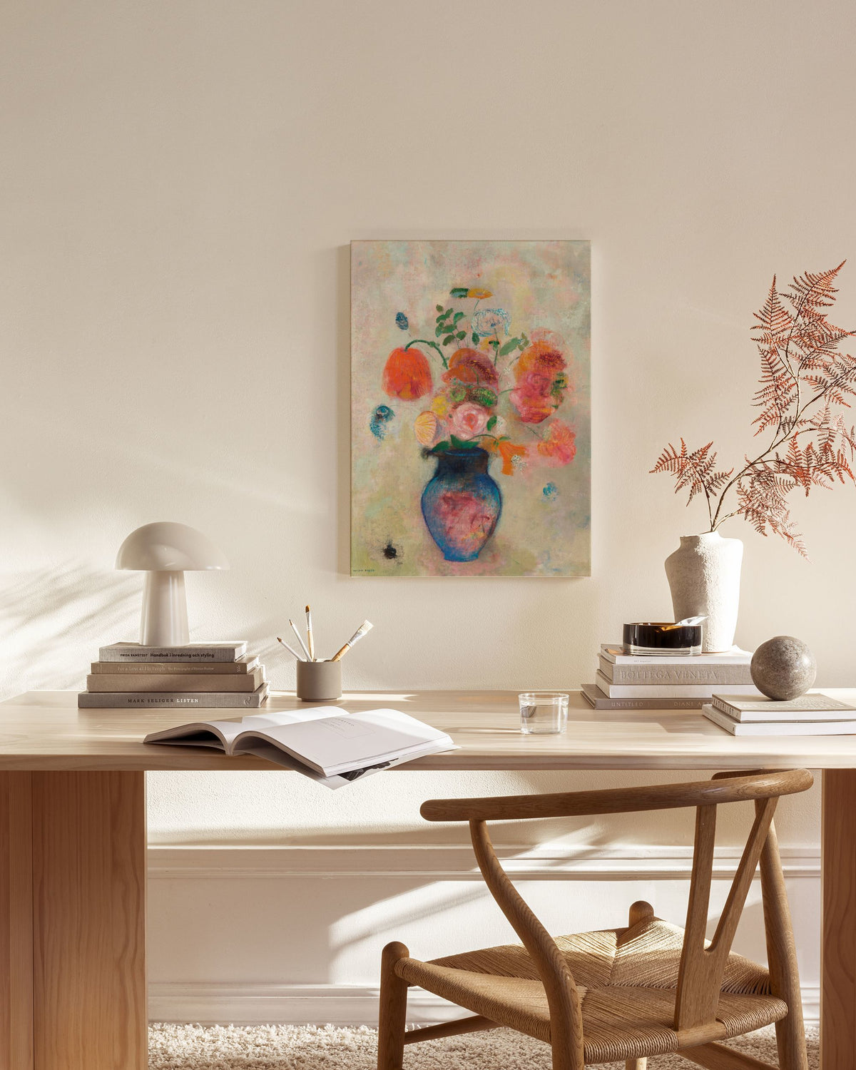 Odilon Redon - Large Vase with Flowers Canvas print