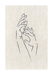 Texture Line Hands Print