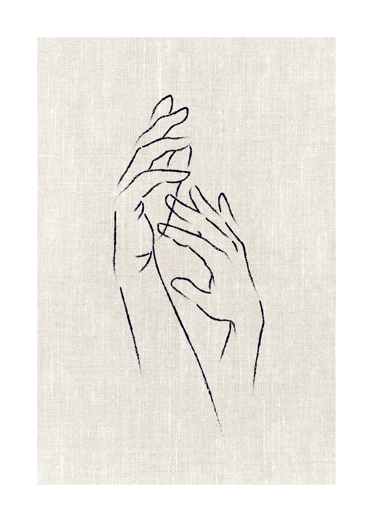 Texture Line Hands Print
