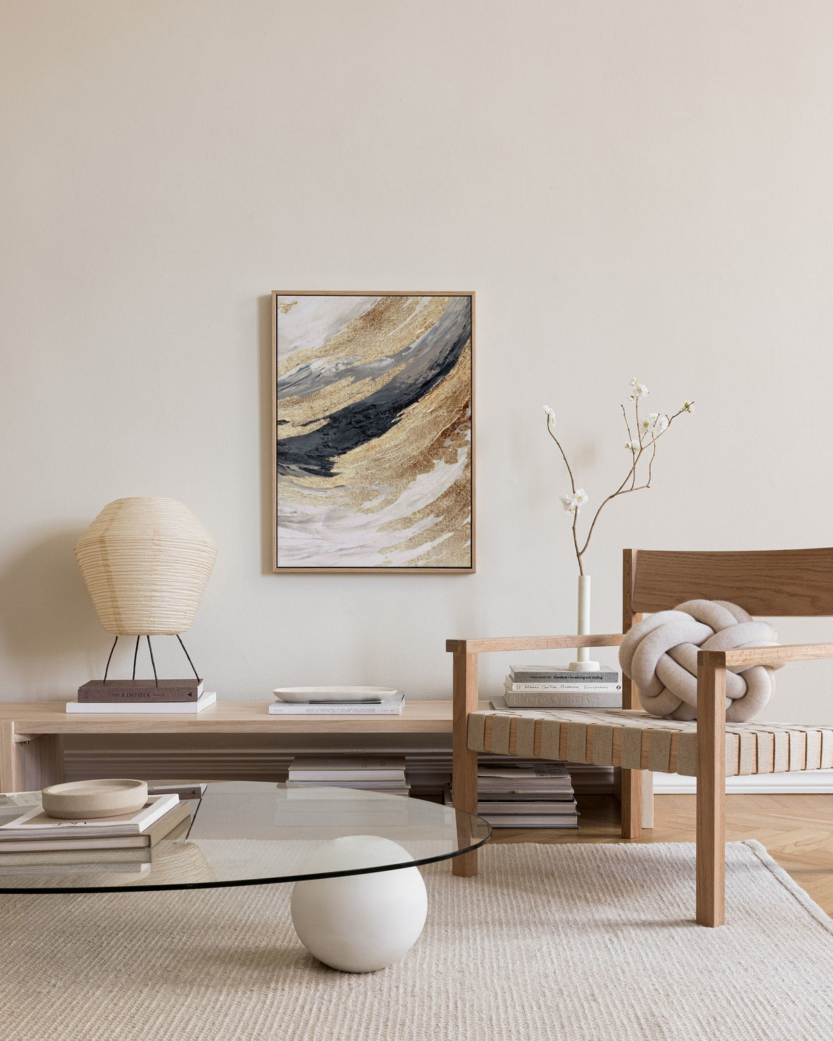 Gold Wave No2 Canvas print