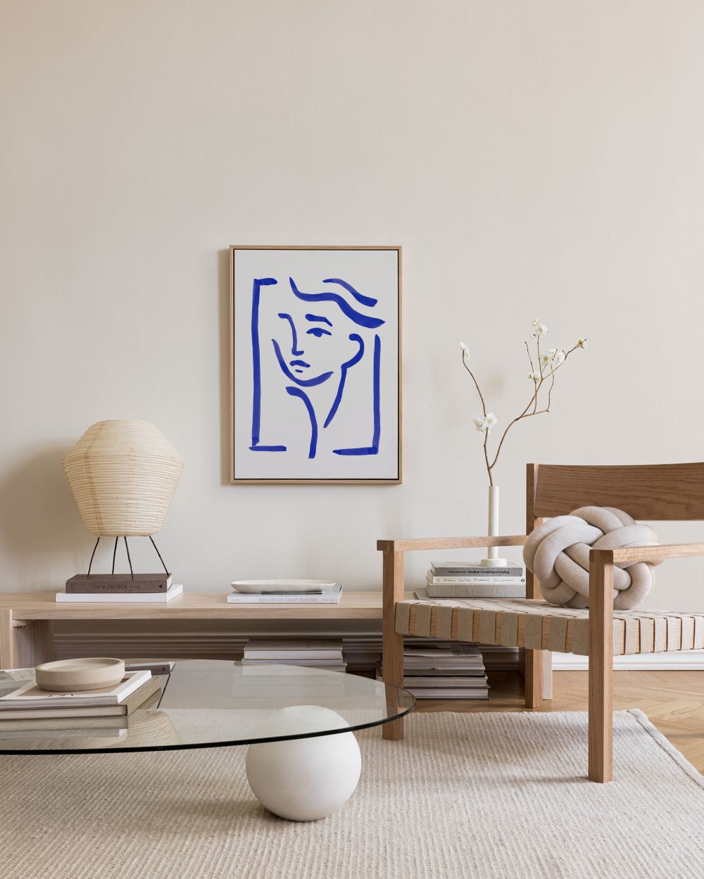 Portrait in Blue Canvas print