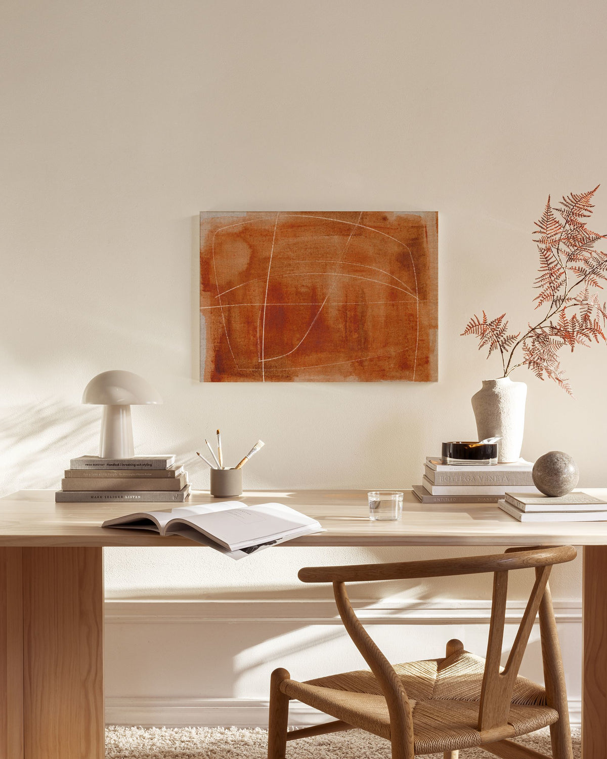 Terracotta Lines Canvas print