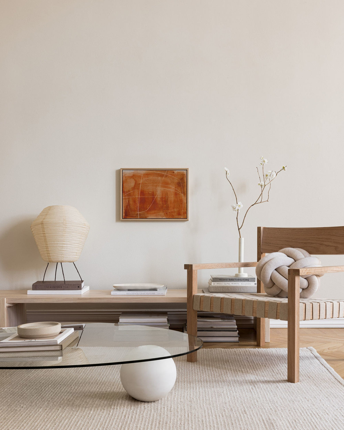 Terracotta Lines Canvas print