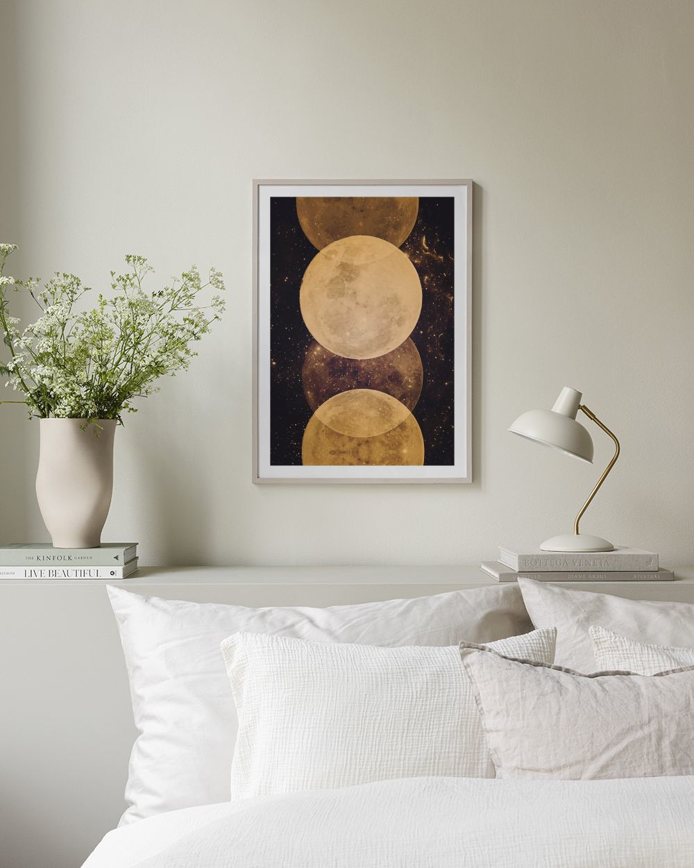 Gold Moon Phases Print