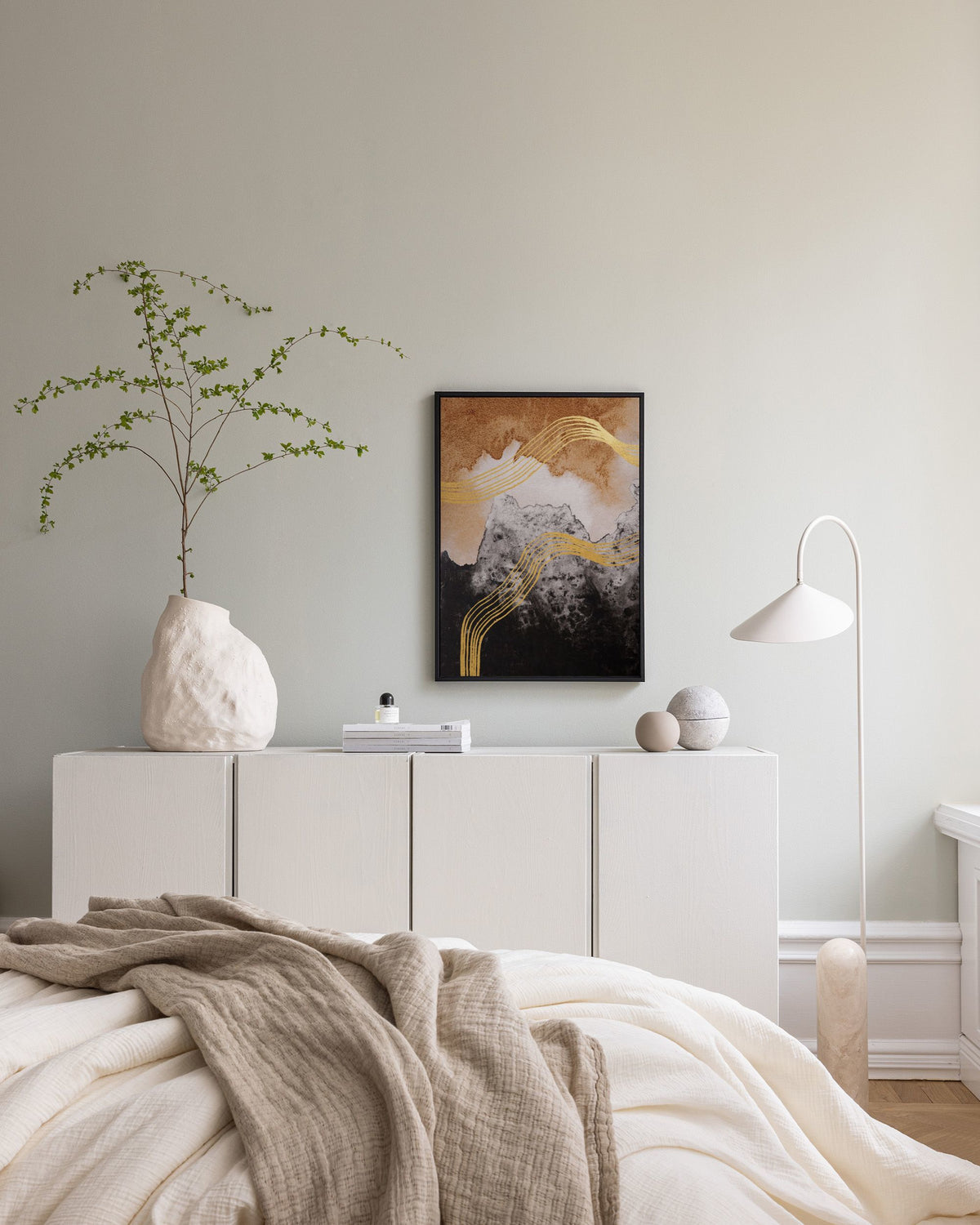 Abstract Watercolor Mountain Canvas print