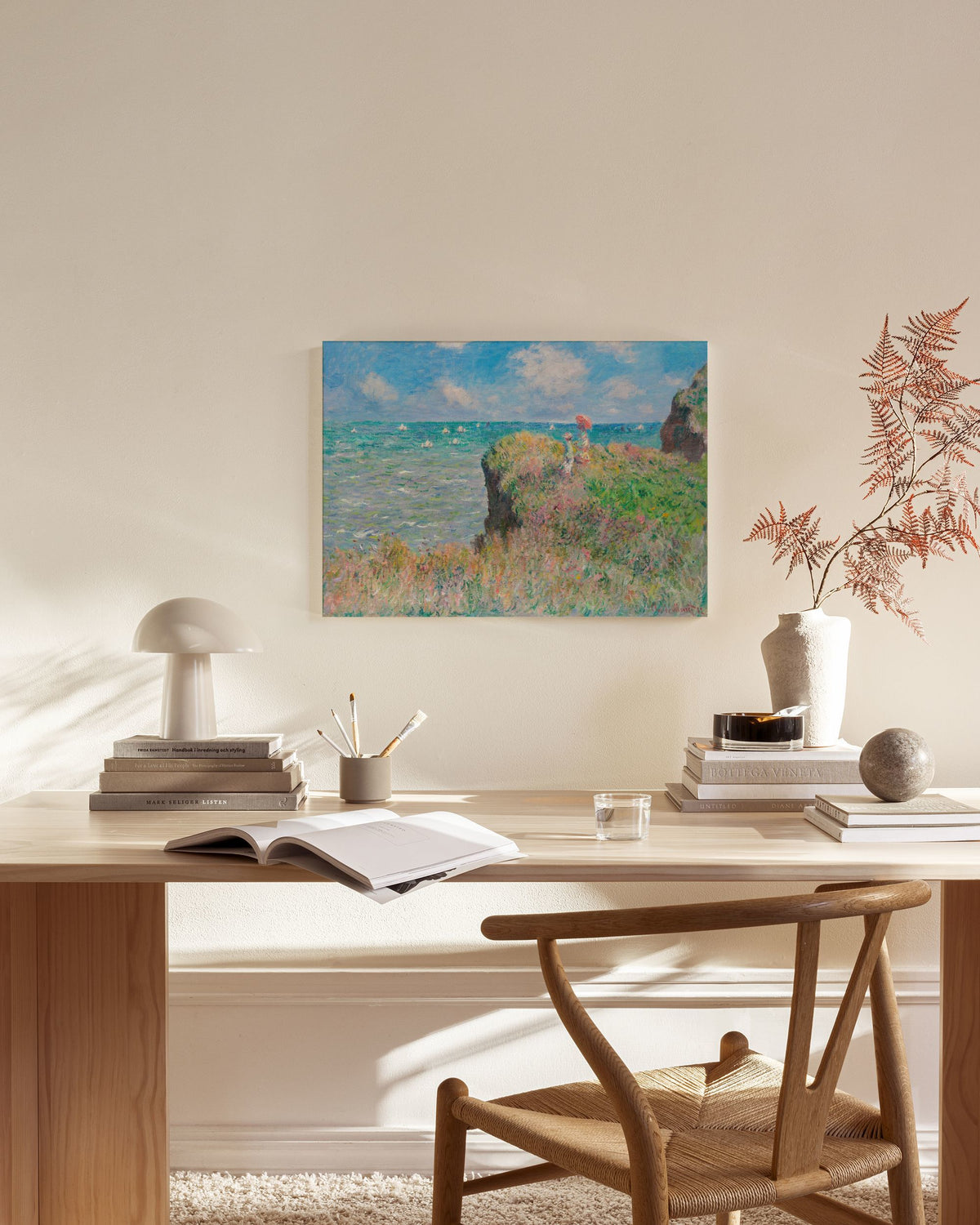 Monet - Cliff Walk at Pourville Canvas print