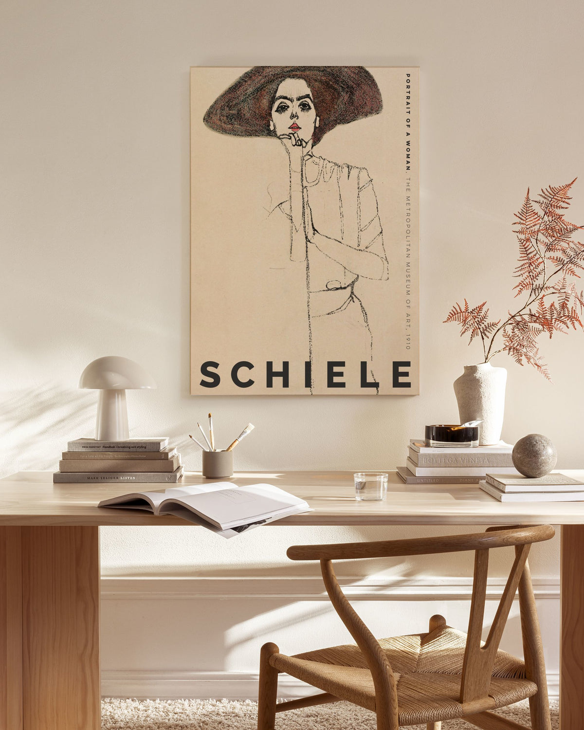 Egon Schiele - Portrait of a Woman Canvas print