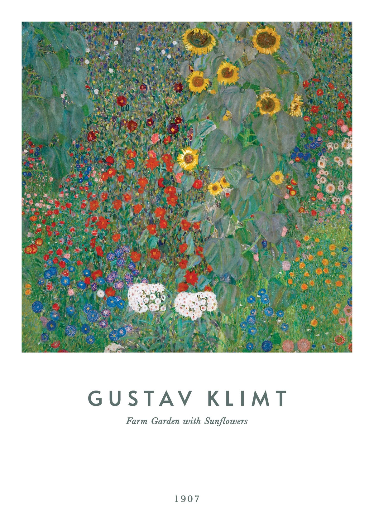 Gustav Klimt - Farm Garden with Sunflowers Print