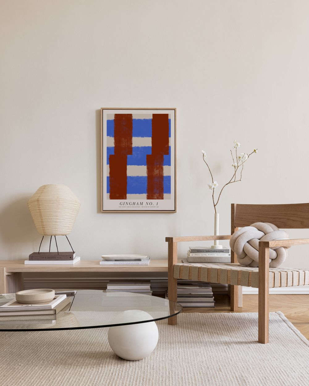 Gingham No1 Canvas print