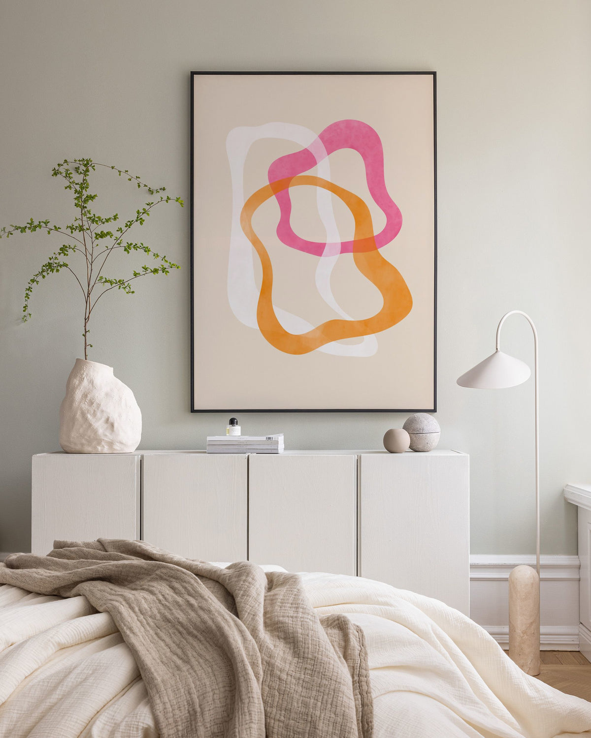 Abstract Pink Shapes No2 Canvas print