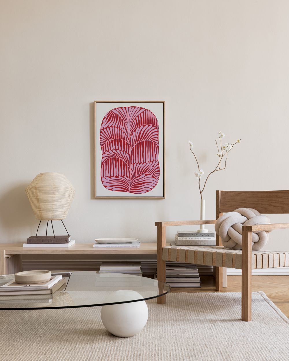 Laura Gröndahl - Pink Plant Canvas print