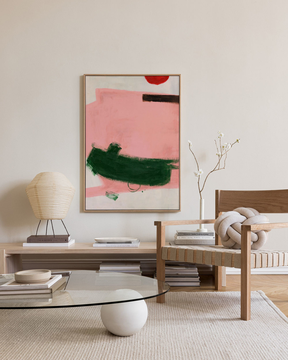 Green Strokes Canvas print