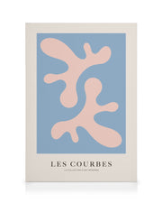 Les Courbes Bleu Canvas print