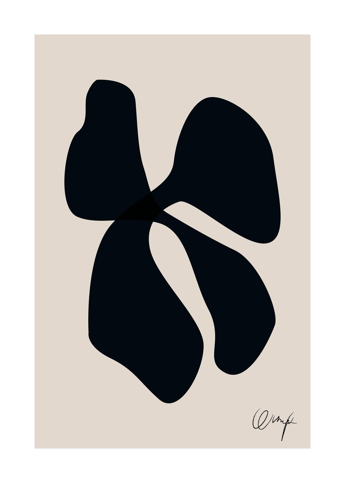 Monochrome Abstract No1 Print