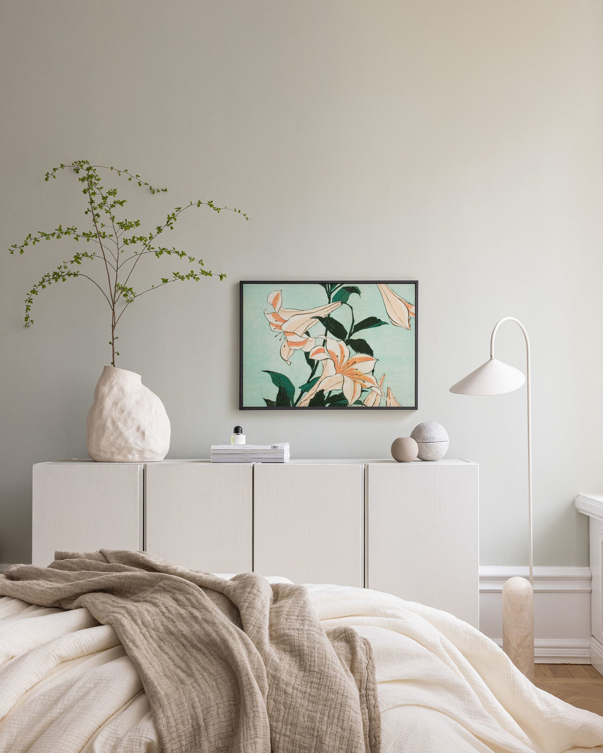 Hokusai - Trumpet Lilies Canvas print