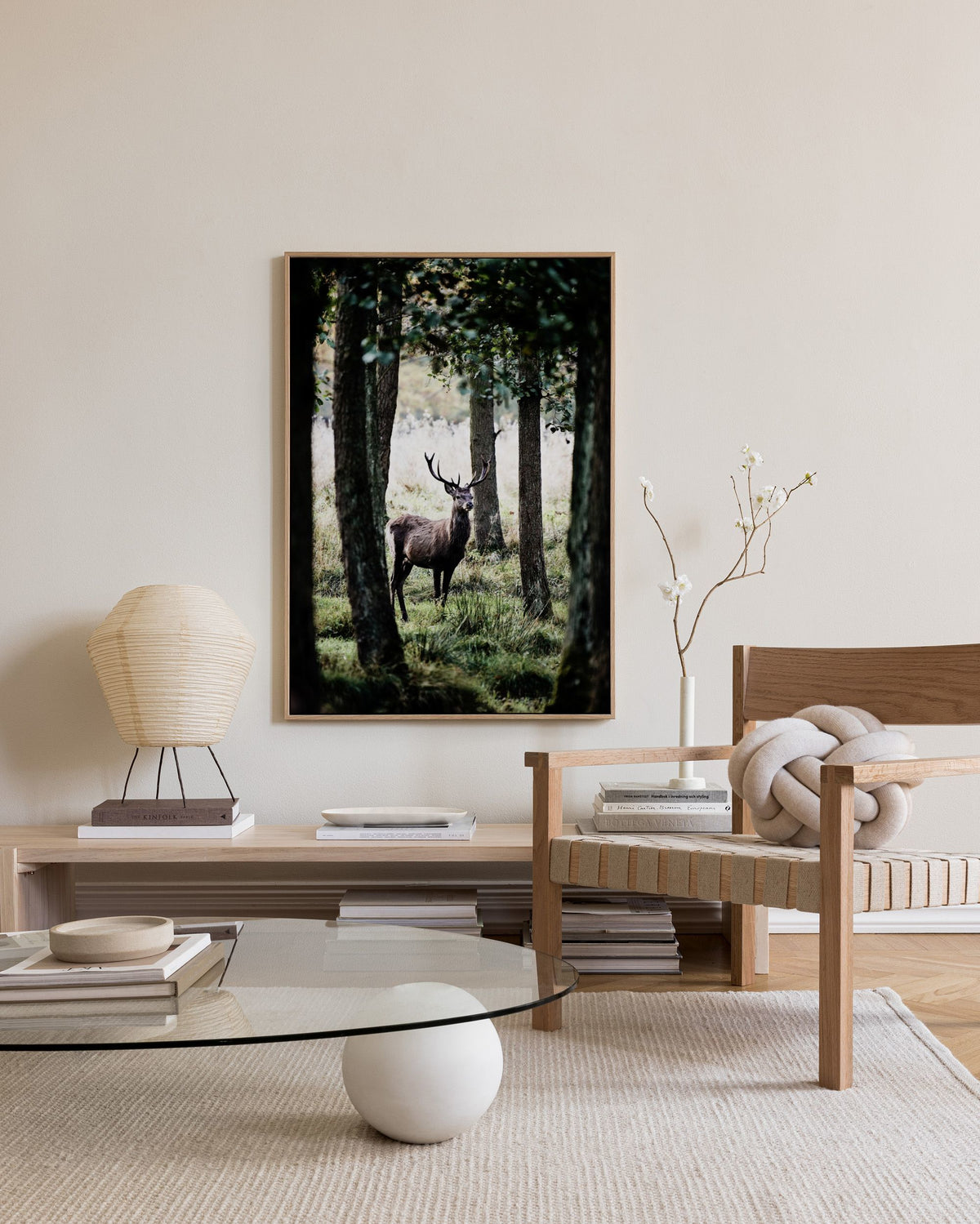 Stag In Forest Canvas print